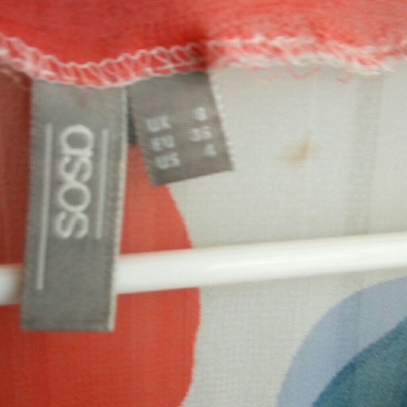 🔥ASOS Chiffon Abstract Print Wrap Top🔥 - Picture 5 of 8